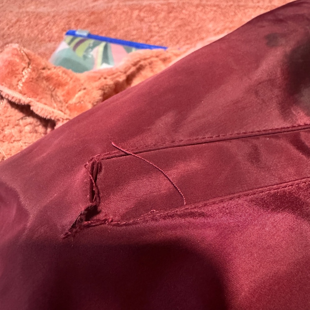 Maroon Bomber Jacket - image 6